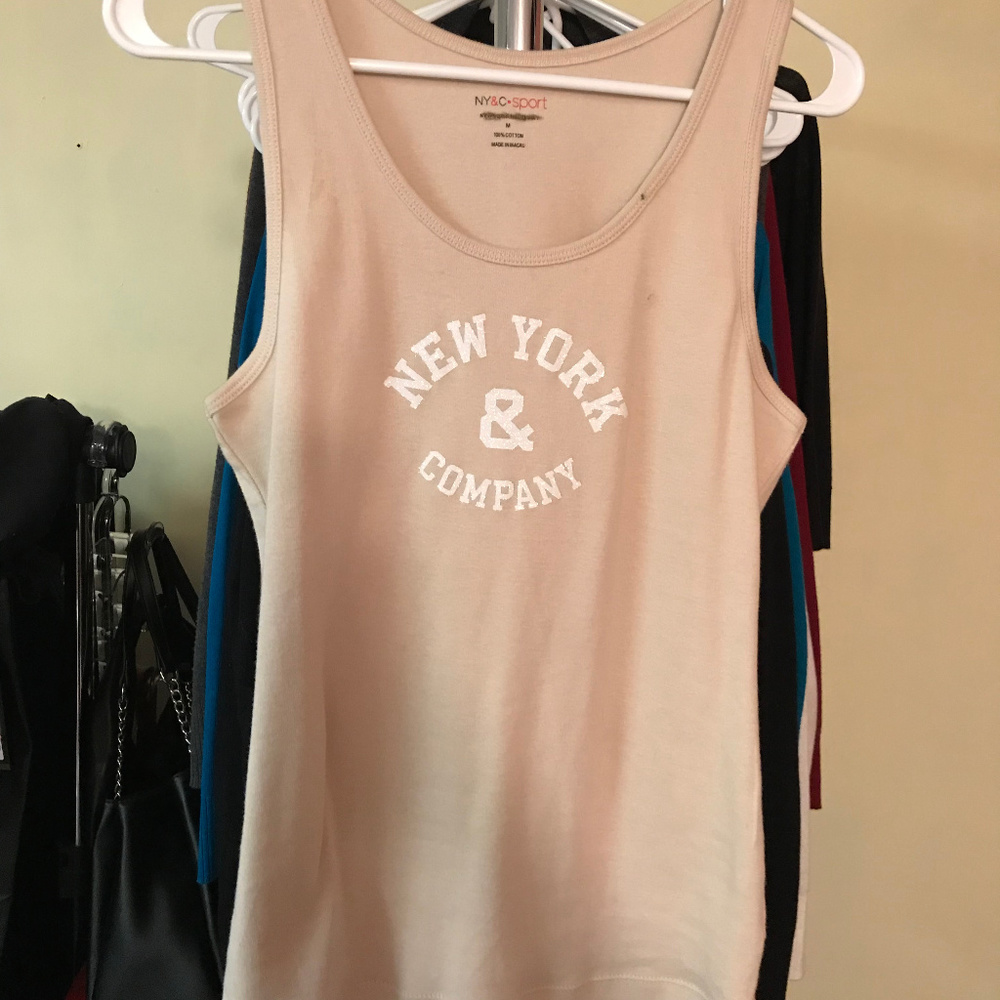 2 NY&C Sport tees beige and white size medium - Picture 3 of 11
